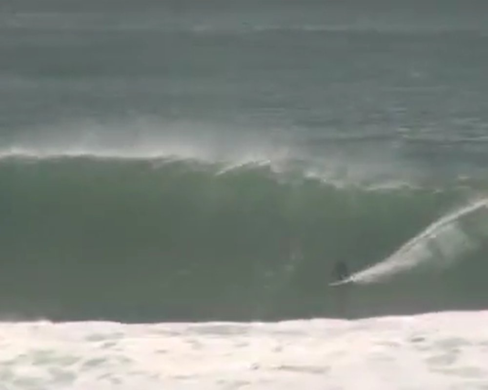 Another heavy wall stands tall, the kind of swell that draws the big-wave crew south, Papatowai surf spot, Catlins / Southlan